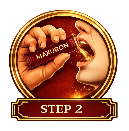 Serbuk Maxuron Pro dituang dalam mulut
